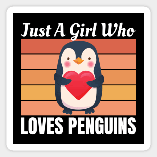 Just A Girl Who Loves Penguins Sticker